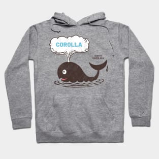 Corolla, NC Summertime Vacationing Whale Spout Hoodie